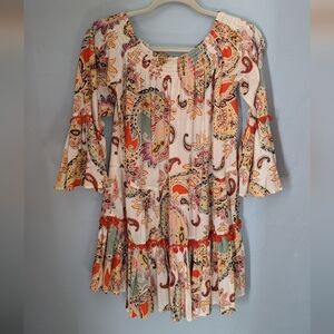 True Destinations Bohemian Paisley Print Dress